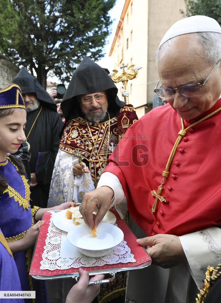 Pope Leo XIV Meets With The Armenian Apostolic Patriarch of Constantinople