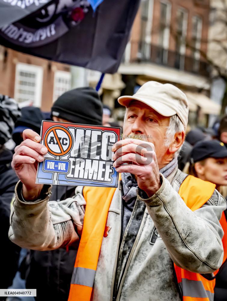 Protest Against Mass Immigration in Netherlands - The Hague