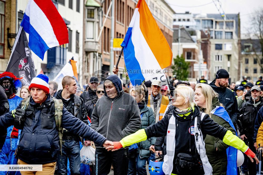 Protest Against Mass Immigration in Netherlands - The Hague