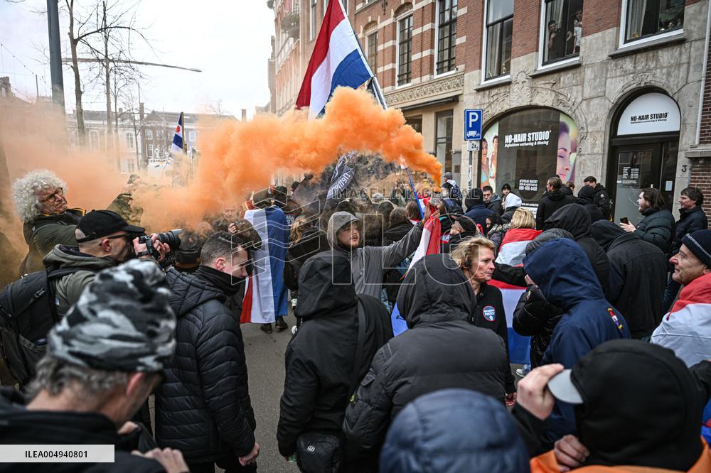 Protest Against Mass Immigration in Netherlands - The Hague
