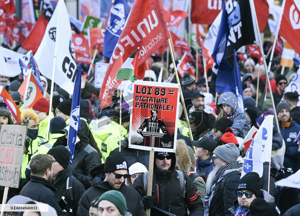 Rally Against Quebec Government Policies - Montreal