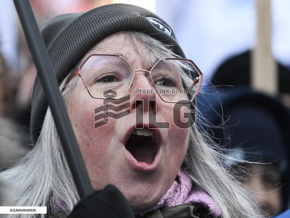 Rally Against Quebec Government Policies - Montreal