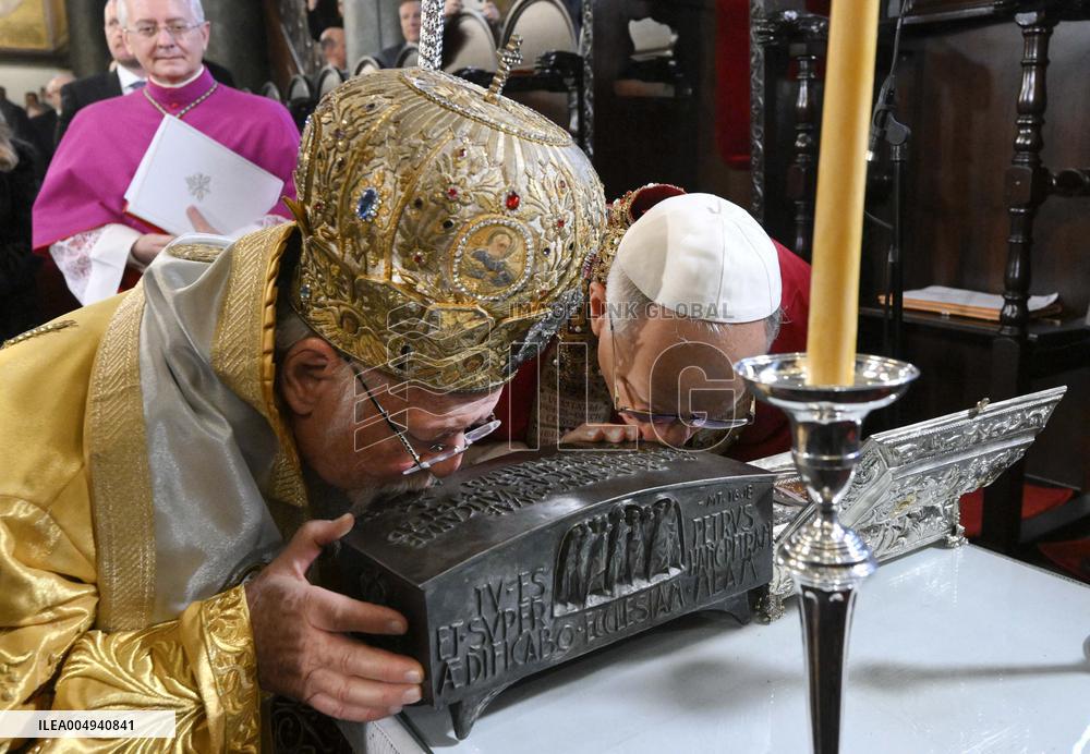 Pope Leo XIV with Bartholomew I - Turkey