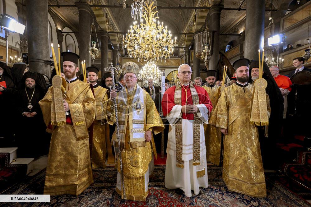 Pope Leo XIV with Bartholomew I - Turkey