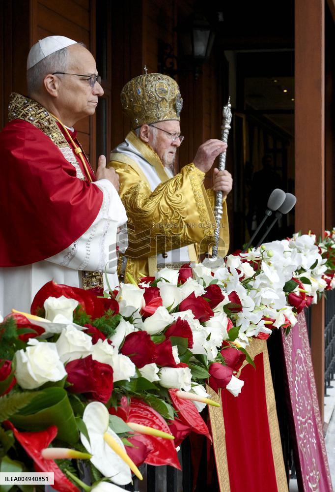 Pope Leo XIV with Bartholomew I - Turkey