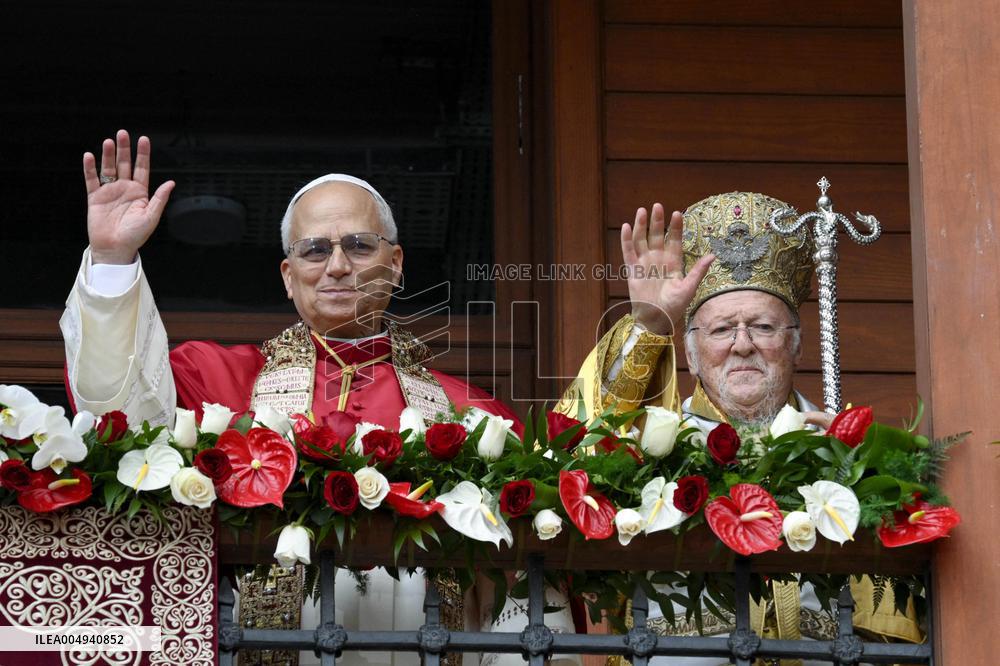 Pope Leo XIV with Bartholomew I - Turkey