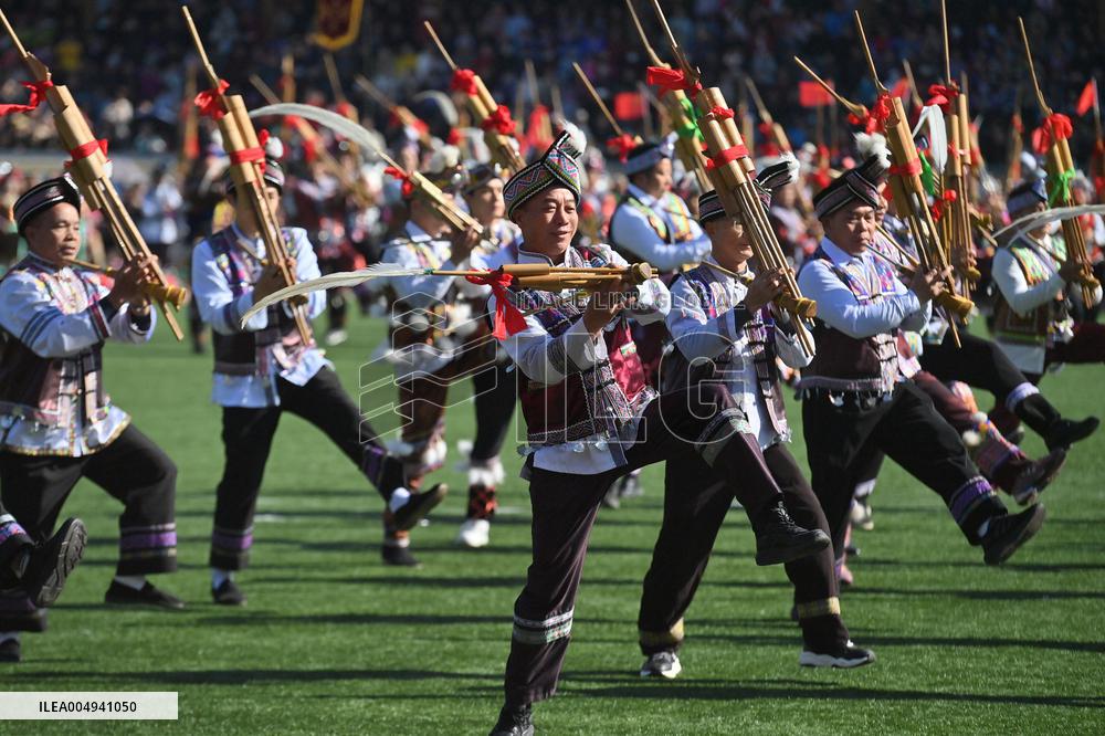 Lusheng and Horse Fighting Festival in Rongshui Miao Autonomous County - China