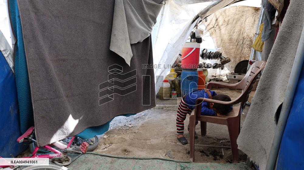 Makeshift Displacement Camp in Idlib Province - Syria
