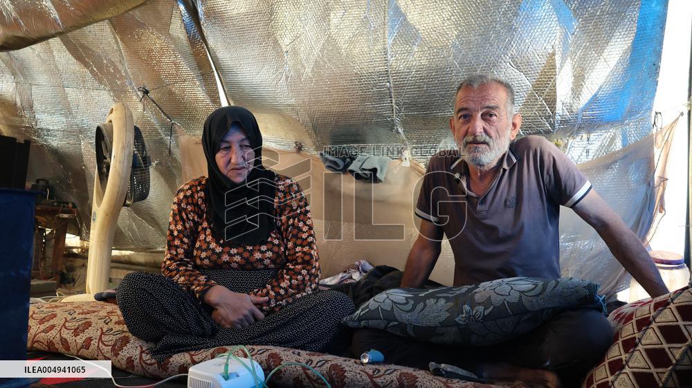 Makeshift Displacement Camp in Idlib Province - Syria