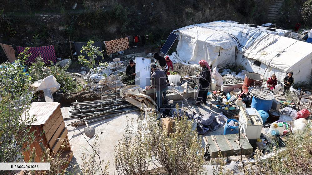 Makeshift Displacement Camp in Idlib Province - Syria