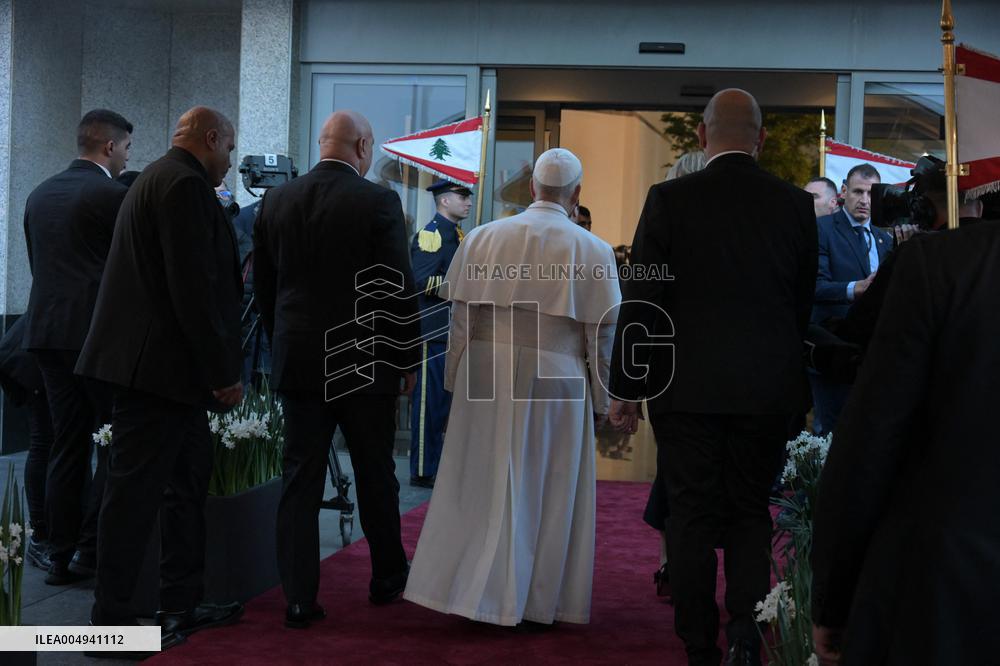 Pope Leo XIV Arrives In Beirut - Lebanon