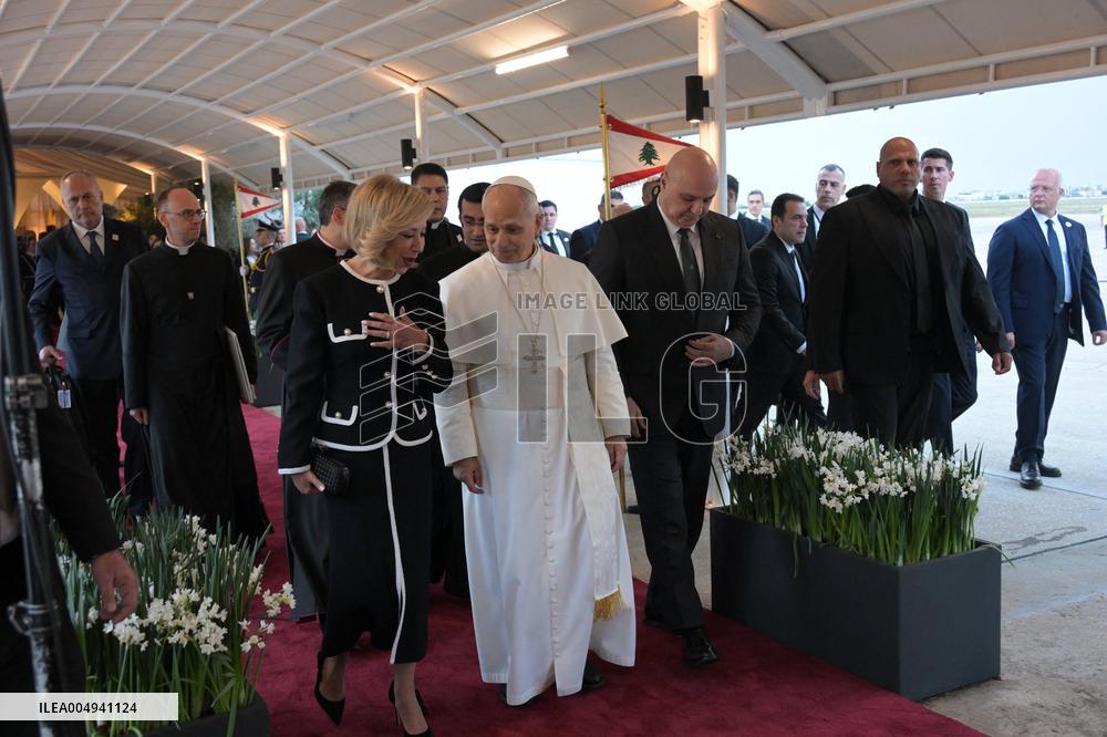 Pope Leo XIV Arrives In Beirut - Lebanon