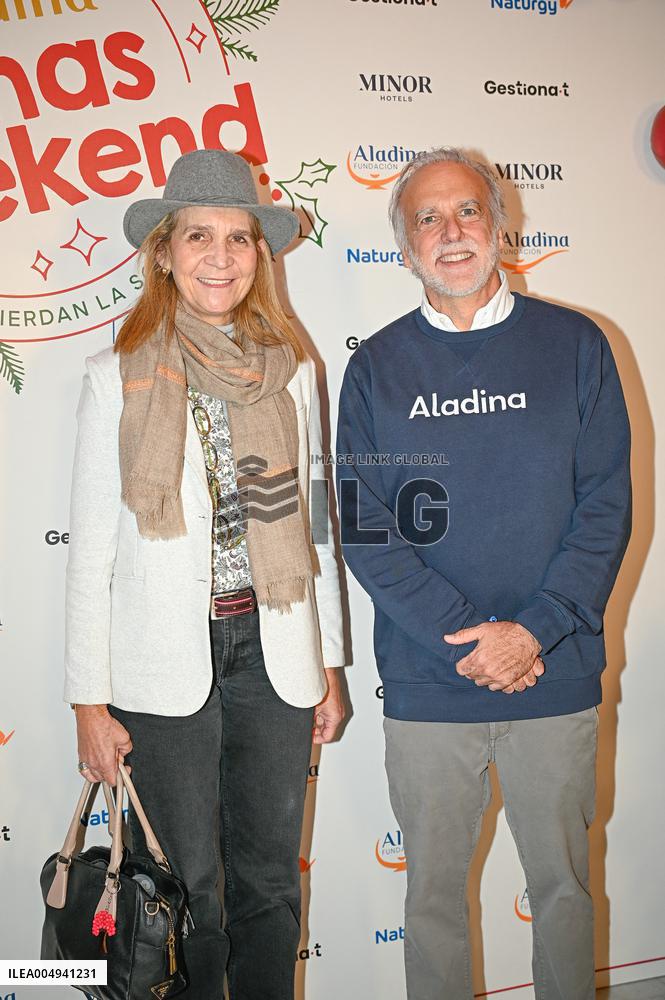Infanta Elena visits the Aladina Foundation Charity Market - Madrid