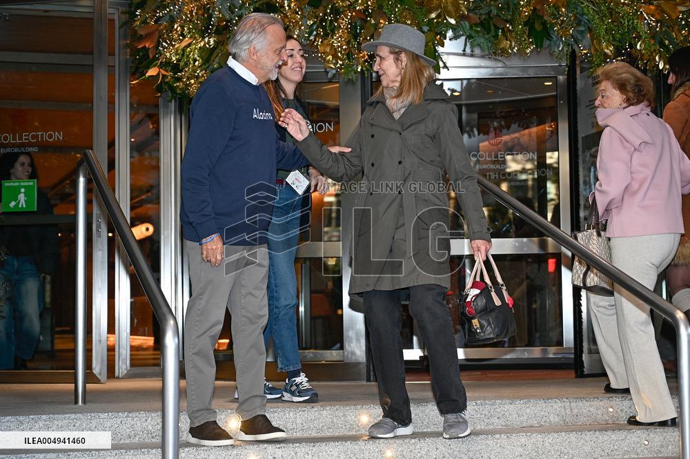 Infanta Elena leaves the AladinaXmas Weekend - Madrid