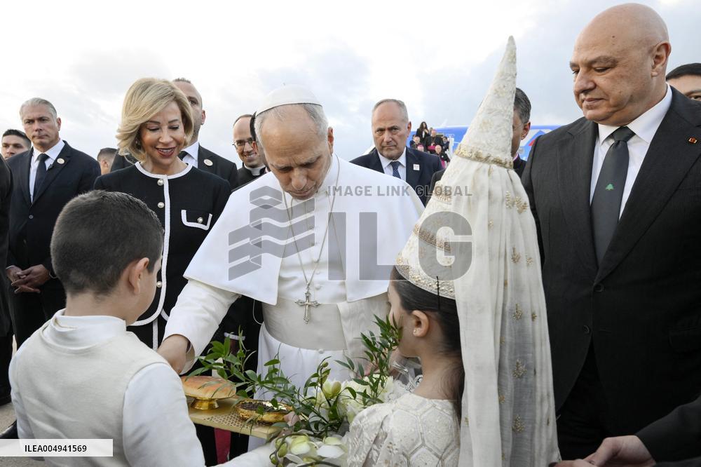 Pope Leo XIV Arrived In Beirut - Lebanon