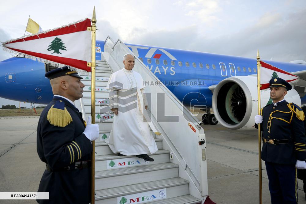 Pope Leo XIV Arrived In Beirut - Lebanon