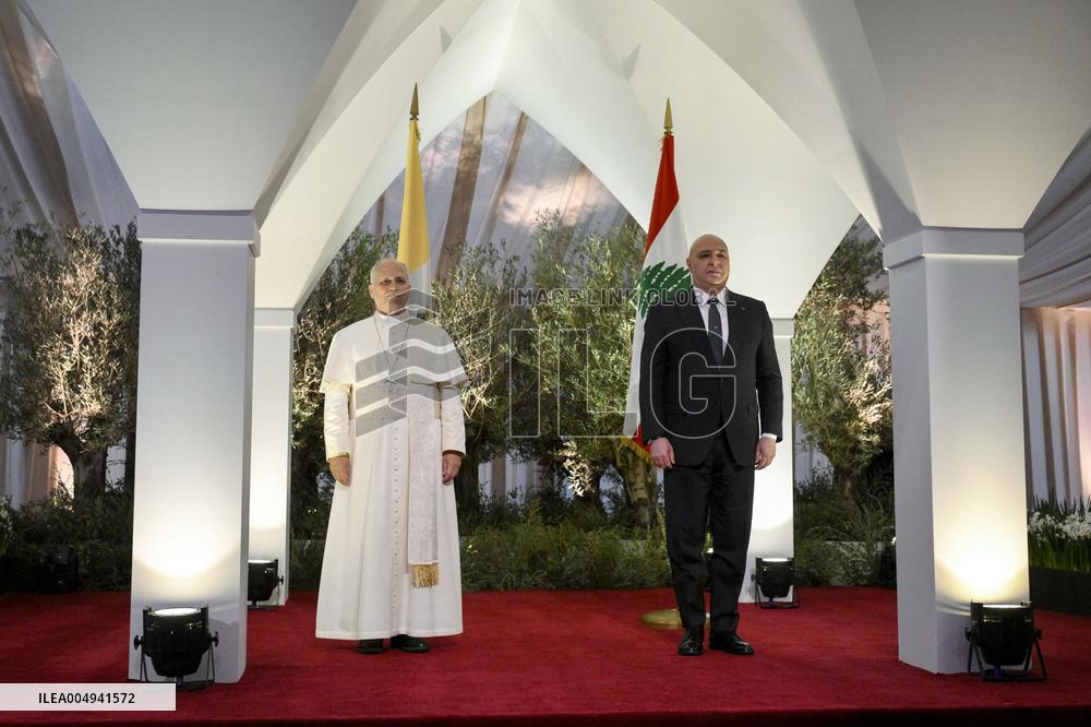 Pope Leo XIV Arrived In Beirut - Lebanon