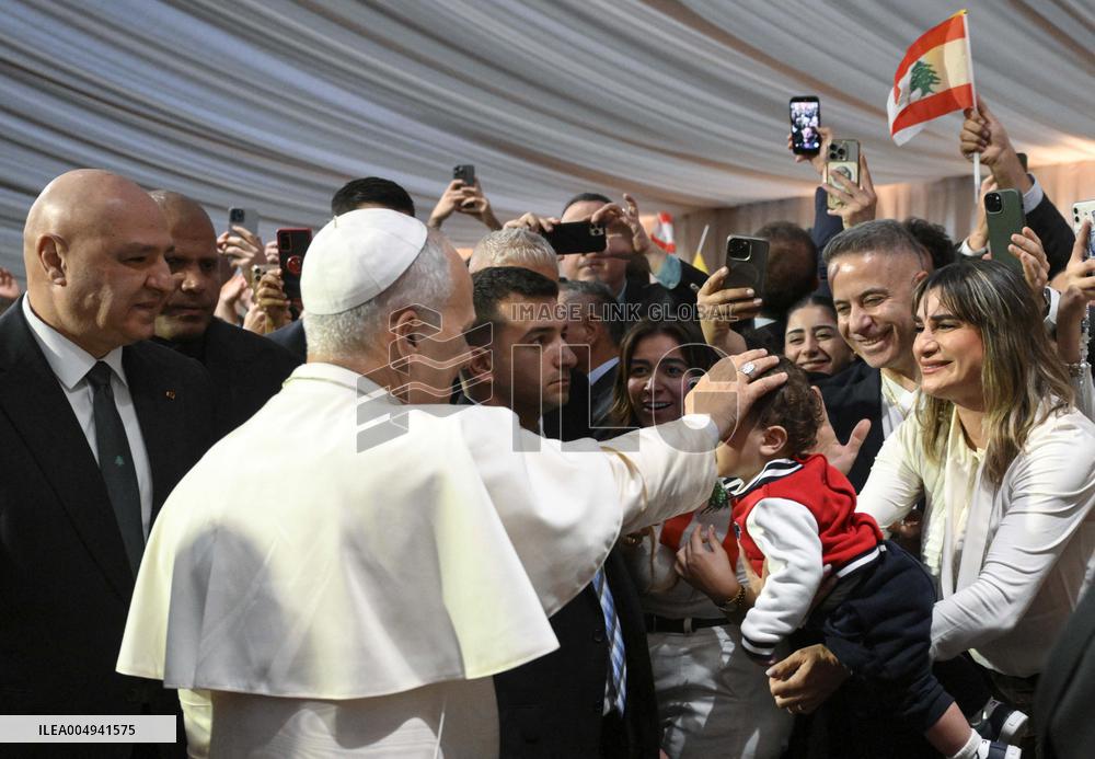 Pope Leo XIV Arrived In Beirut - Lebanon