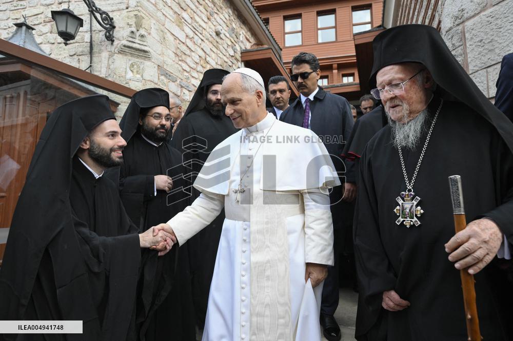 Pope Leo XIV with Bartholomew I - Turkey