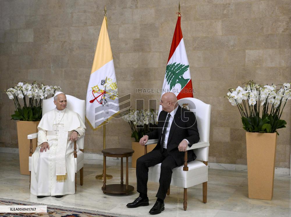 Pope Leo XIV Meets Lebanon's President Joseph Aoun - Beirut