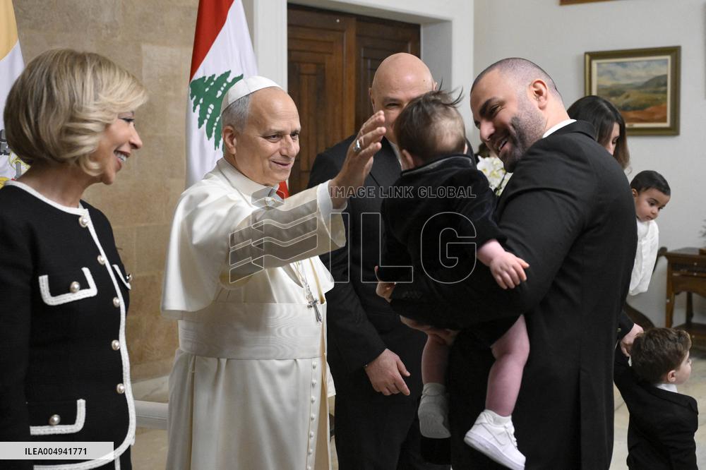 Pope Leo XIV Meets Lebanon's President Joseph Aoun - Beirut