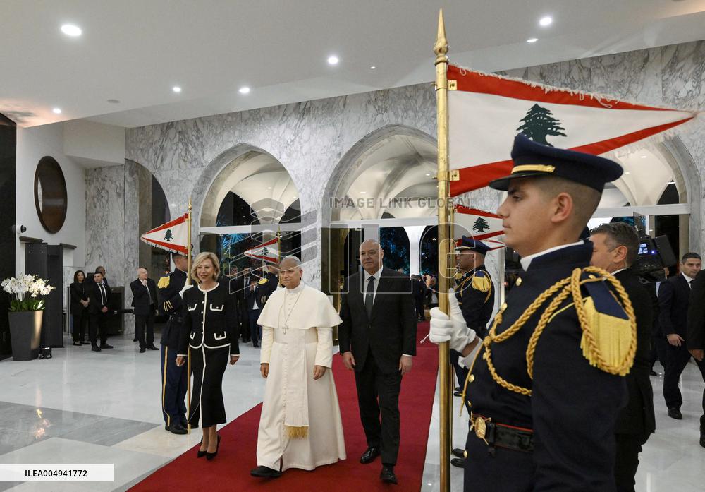 Pope Leo XIV Meets Lebanon's President Joseph Aoun - Beirut