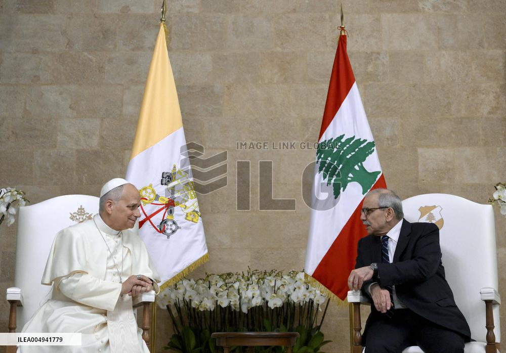 Pope Leo XIV Meets Lebanon's President Joseph Aoun - Beirut