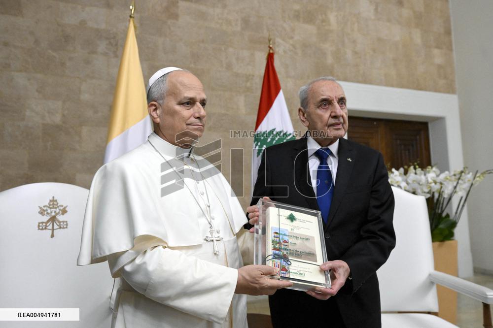 Pope Leo XIV Meets Lebanon's President Joseph Aoun - Beirut