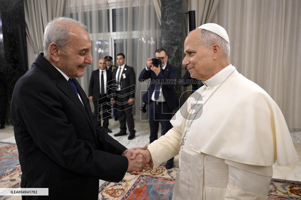 Pope Leo XIV Meets Lebanon's President Joseph Aoun - Beirut