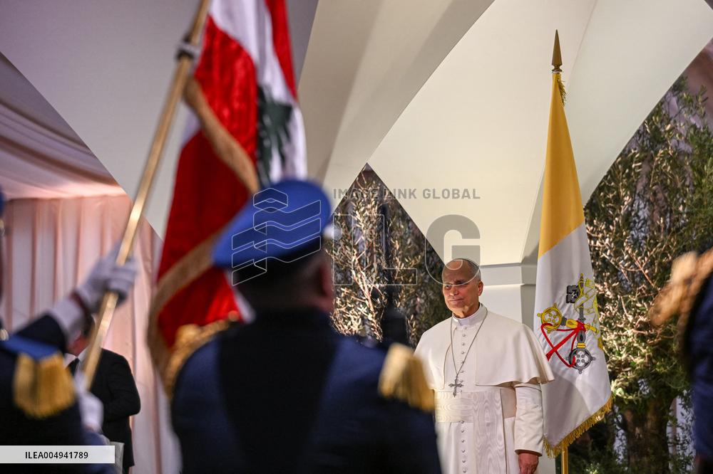 Pope Leo XIV Arrived In Beirut - Lebanon