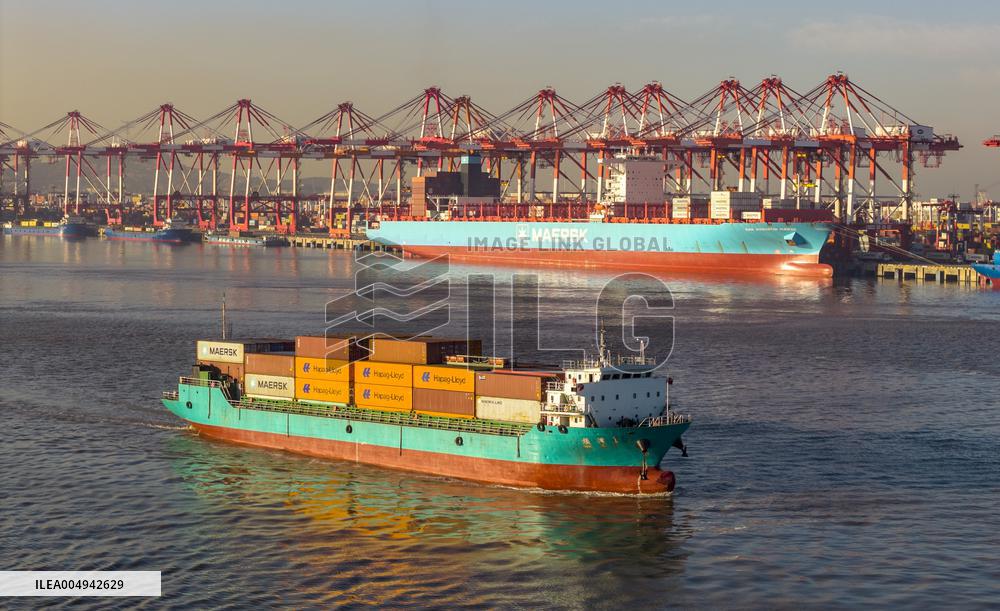 Yangshan Deepwater Port Container Terminal in Shanghai