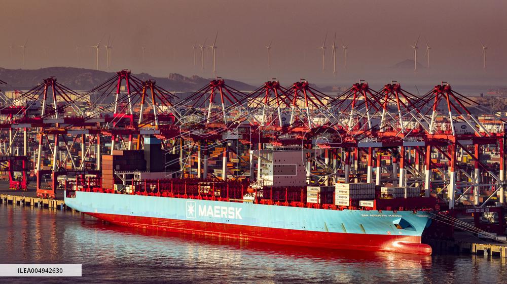 Yangshan Deepwater Port Container Terminal in Shanghai