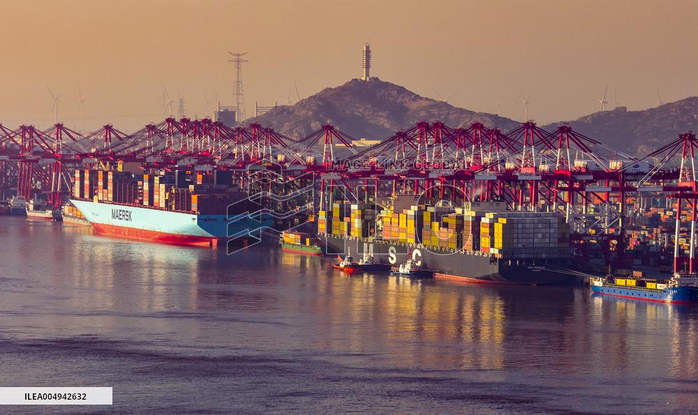 Yangshan Deepwater Port Container Terminal in Shanghai