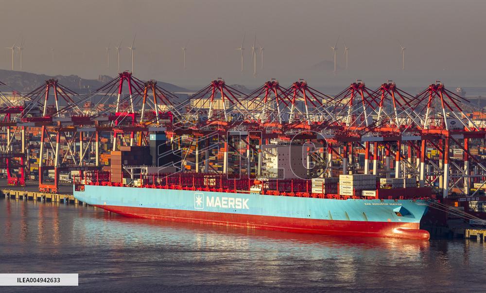 Yangshan Deepwater Port Container Terminal in Shanghai