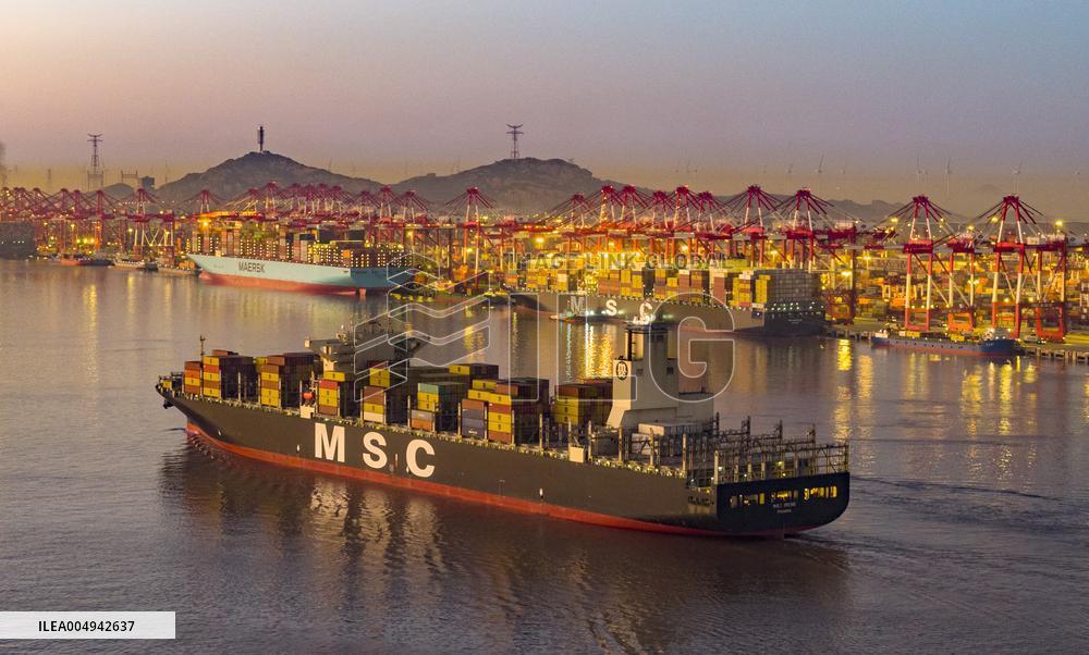 Yangshan Deepwater Port Container Terminal in Shanghai