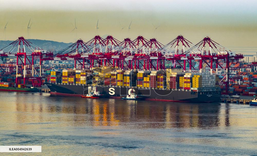 Yangshan Deepwater Port Container Terminal in Shanghai