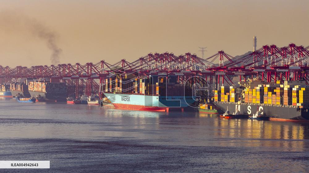 Yangshan Deepwater Port Container Terminal in Shanghai