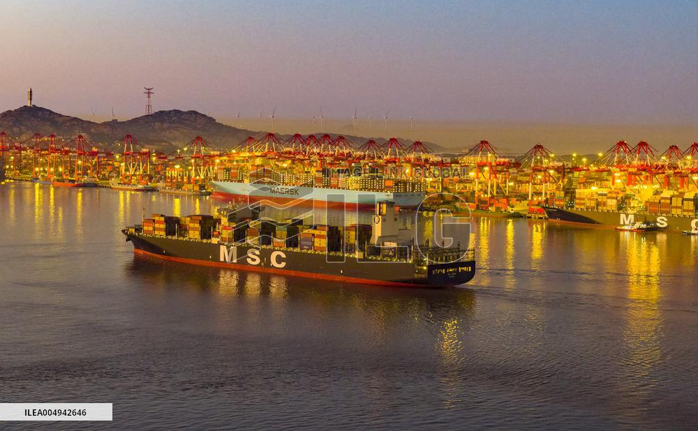 Yangshan Deepwater Port Container Terminal in Shanghai