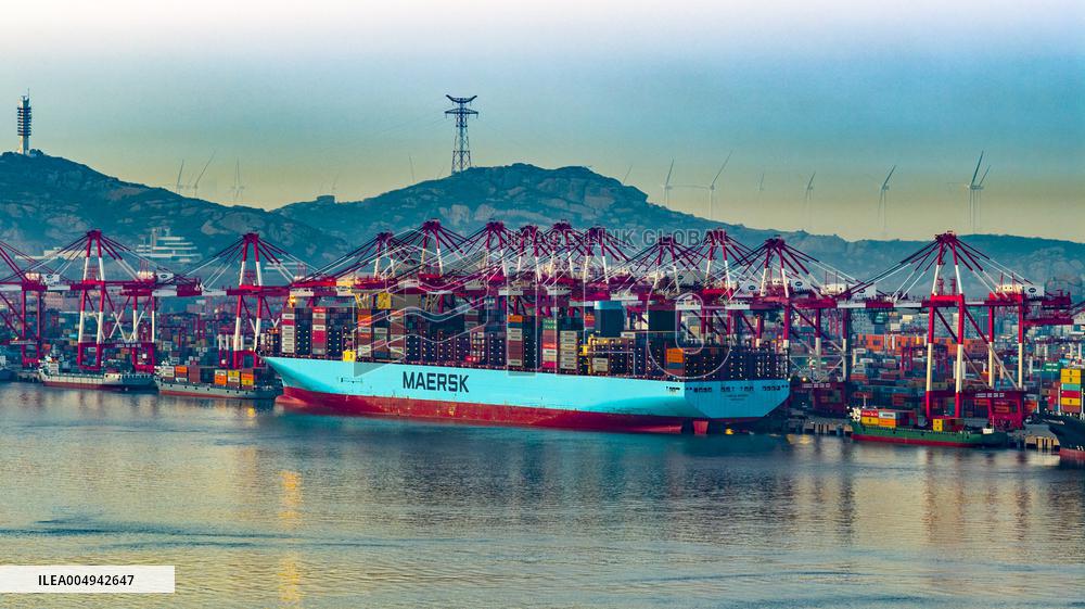 Yangshan Deepwater Port Container Terminal in Shanghai