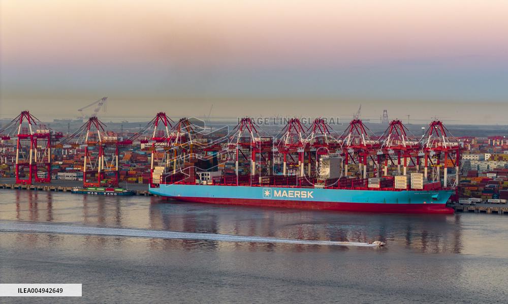 Yangshan Deepwater Port Container Terminal in Shanghai
