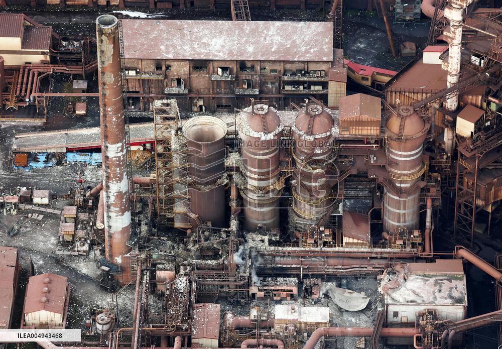 Steelworks fire in northern Japan