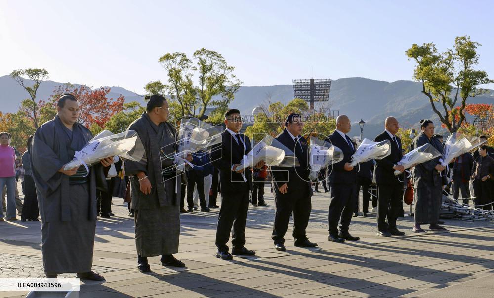 Sumo wrestlers in Nagasaki