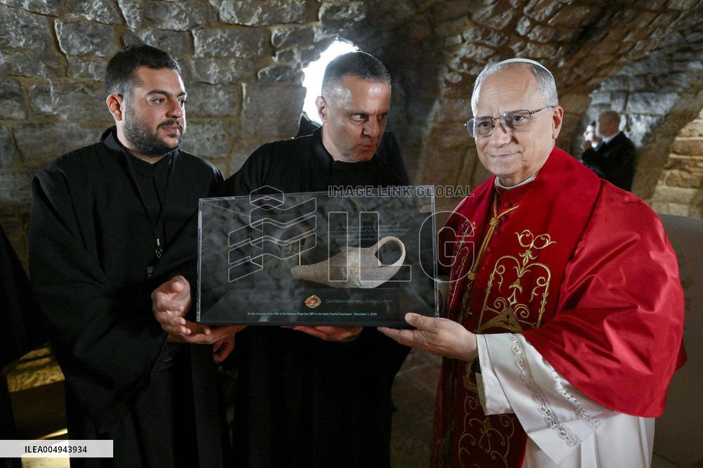Pope Leo XIV Visits The Tomb of Saint Charbel Makhlouf - Lebanon