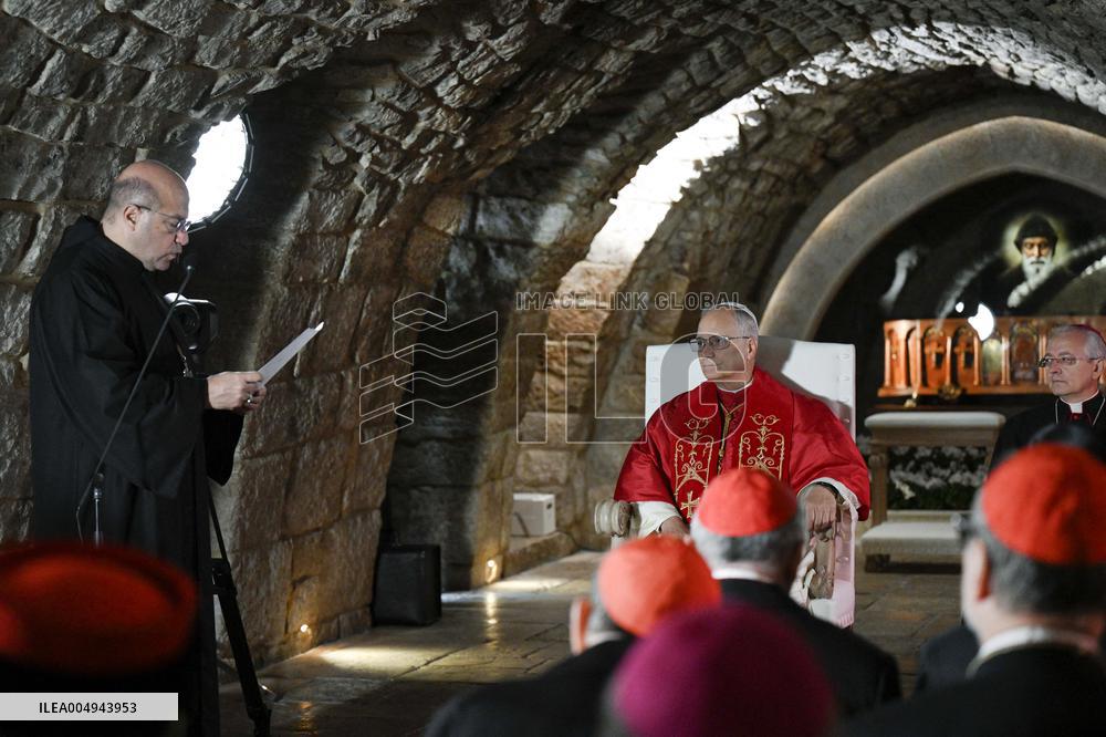 Pope Leo XIV Visits The Tomb of Saint Charbel Makhlouf - Lebanon