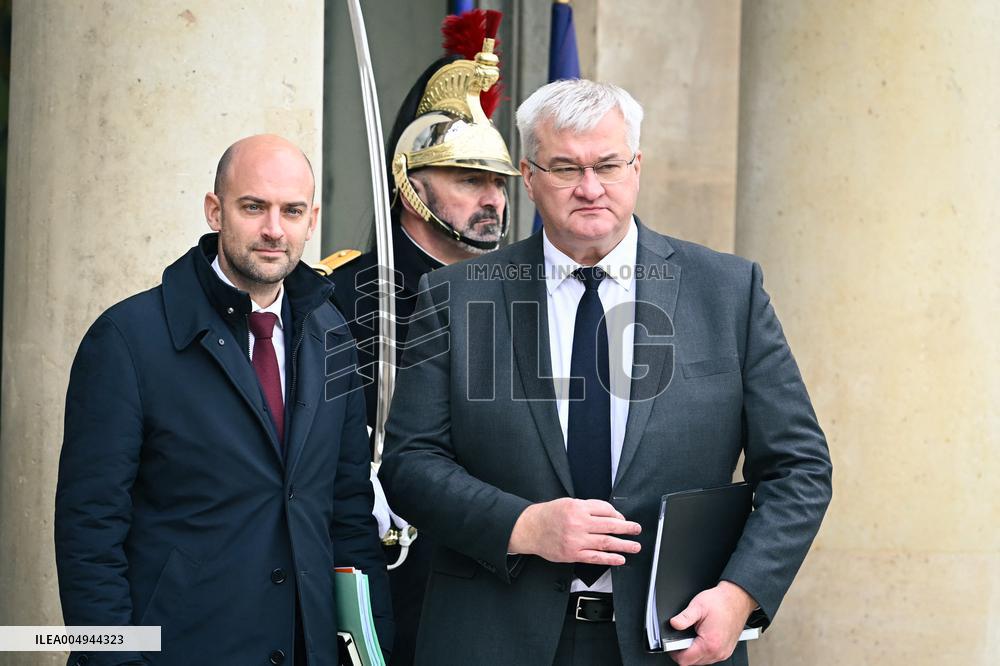 Jean-Noel Barrot with Andrii Sybiha at the Elysee FA