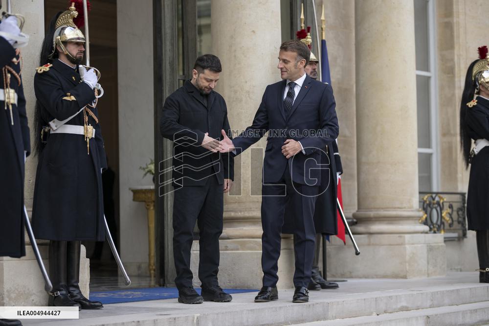 President Macron Welcomes President Zelensky - Paris
