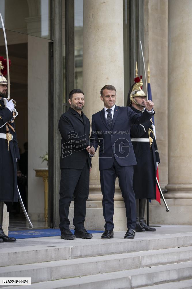 President Macron Welcomes President Zelensky - Paris