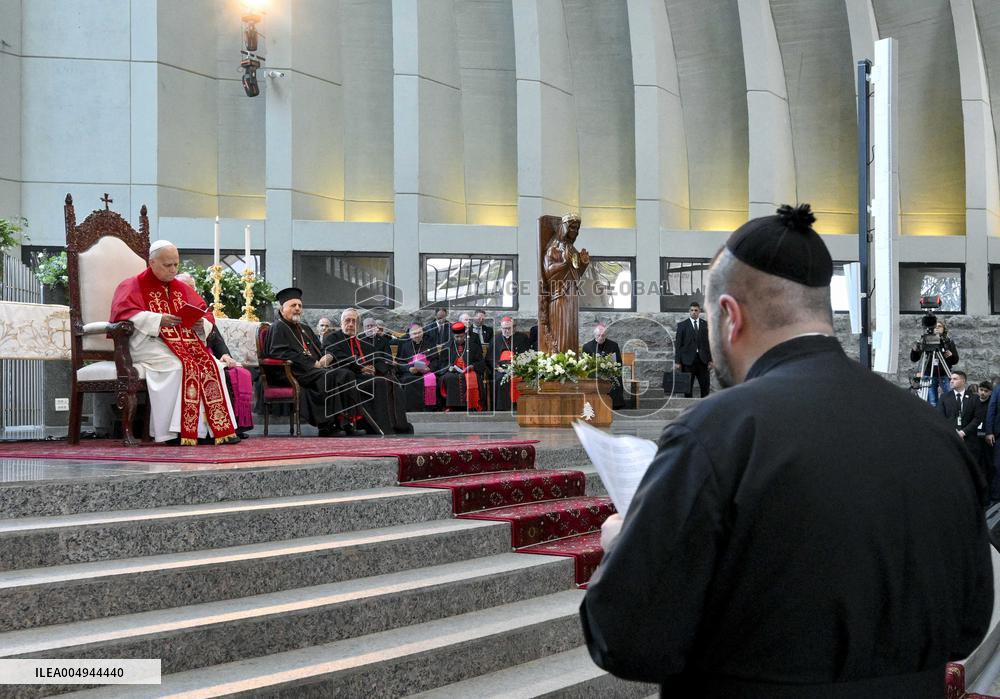 Pope Leo XIV Meets Religious at the Shrine of Our Lady of Lebanon - Lebanon