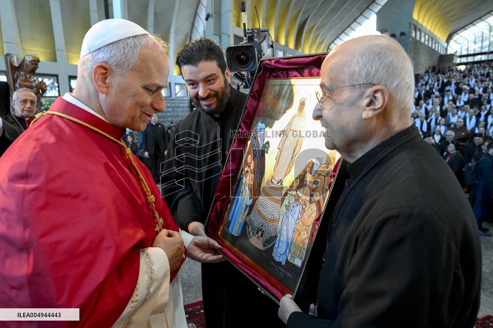 Pope Leo XIV Meets Religious at the Shrine of Our Lady of Lebanon - Lebanon