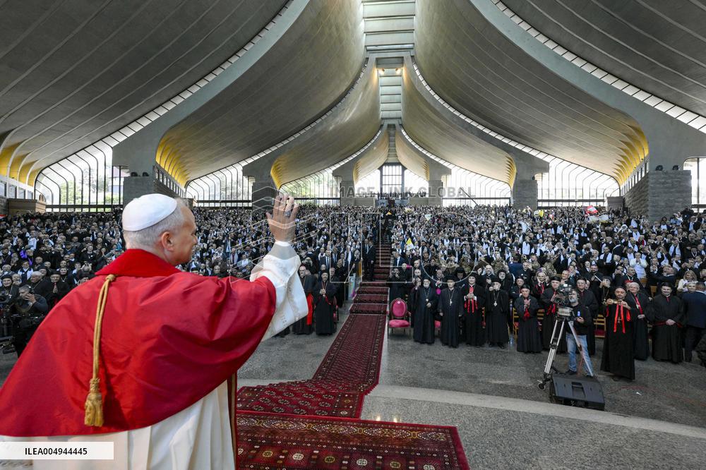 Pope Leo XIV Meets Religious at the Shrine of Our Lady of Lebanon - Lebanon